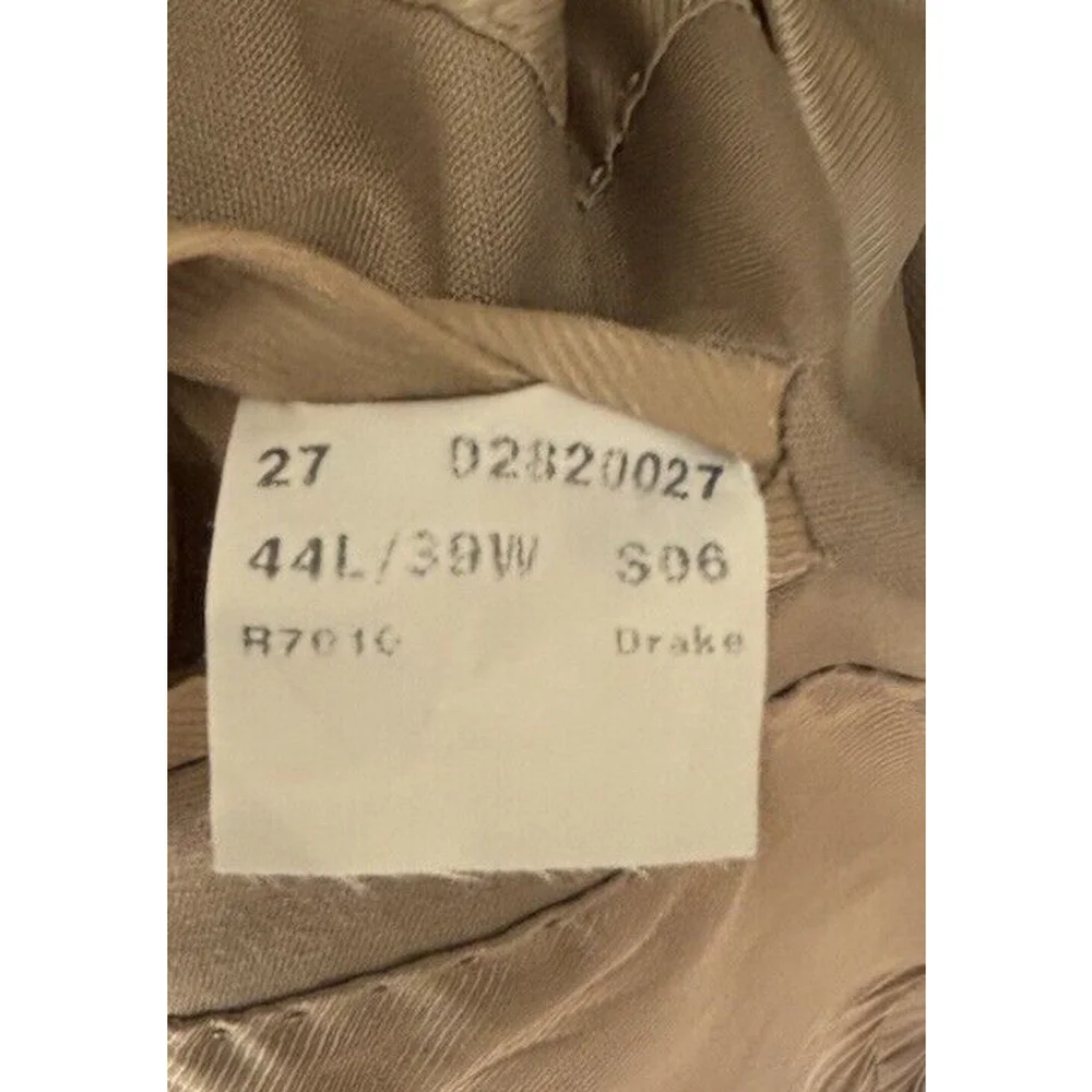 Vtg 346 Brooks Brothers Blazer Sport Coat Mens Beige 44L
